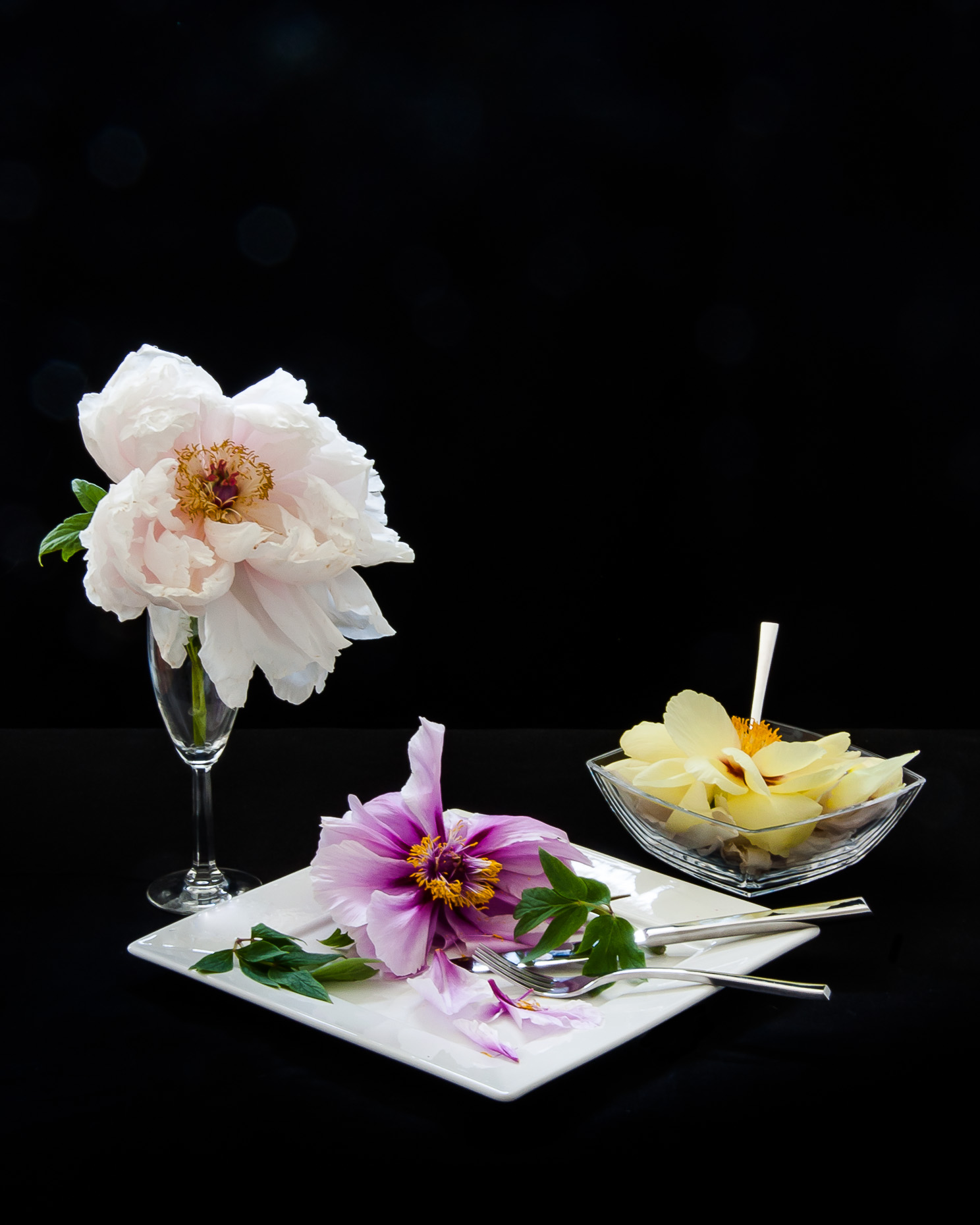 Peonies 3 ways